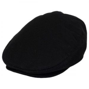 Black wool blend men’s winter hat